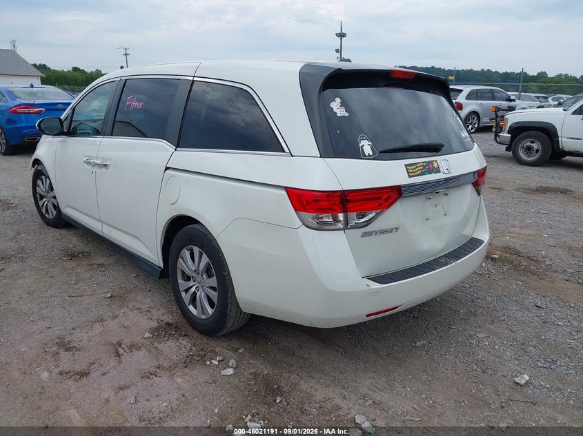 Vin: 5fnrl5h6xgb111090, lot: 46520582, honda odyssey ex-l 20163
