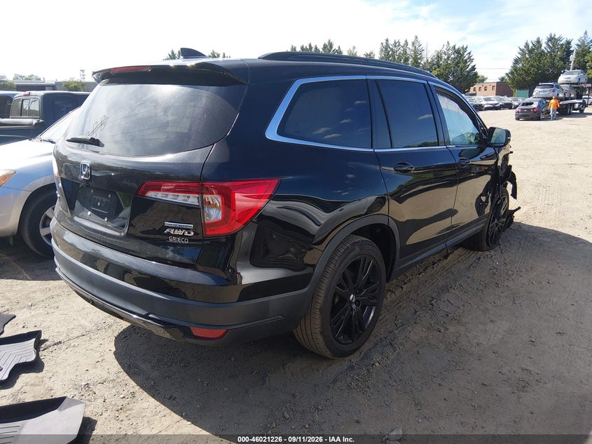 Vin: 5fnyf6h23mb016517, lot: 46520617, honda pilot awd special edition 20214