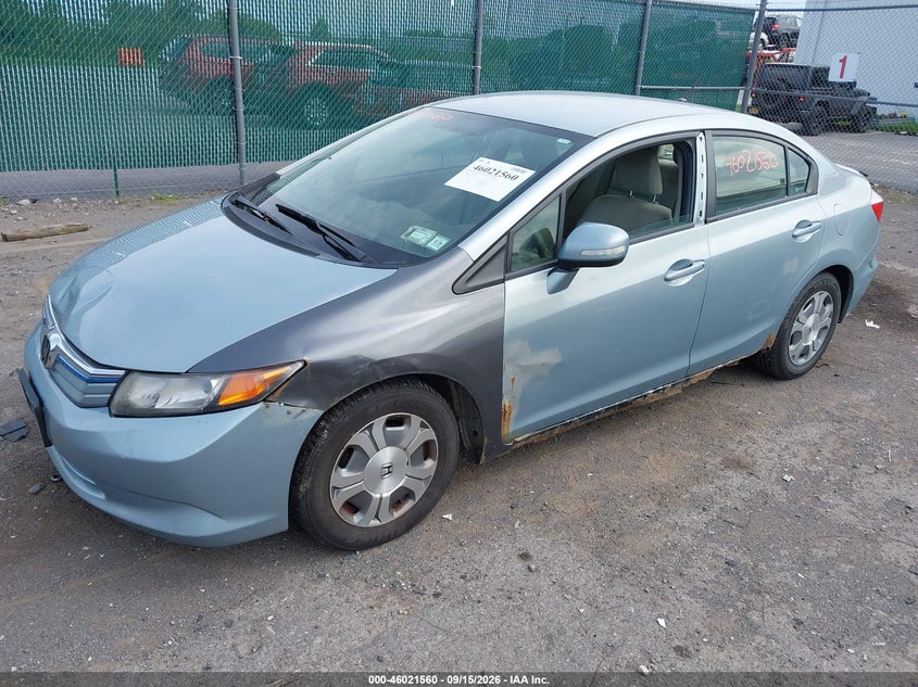Vin: jhmfb4f27cs007720, lot: 46520951, honda civic hybrid 20122