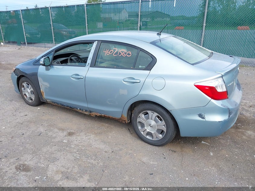 Vin: jhmfb4f27cs007720, lot: 46520951, honda civic hybrid 20123