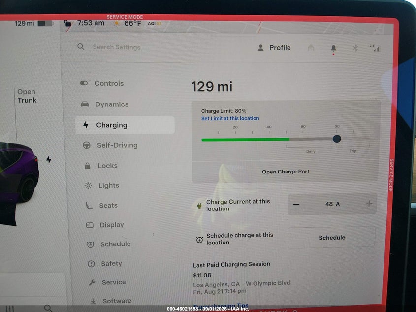 TESLA MODEL Y 2021 VIN 5YJYGDEF4MF197491