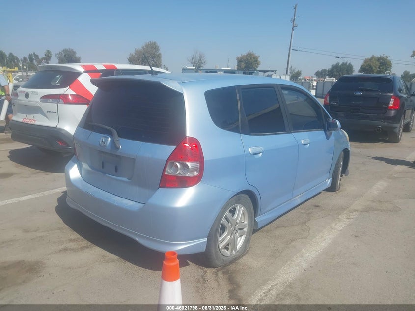 HONDA FIT 2008 VIN JHMGD38698S065831