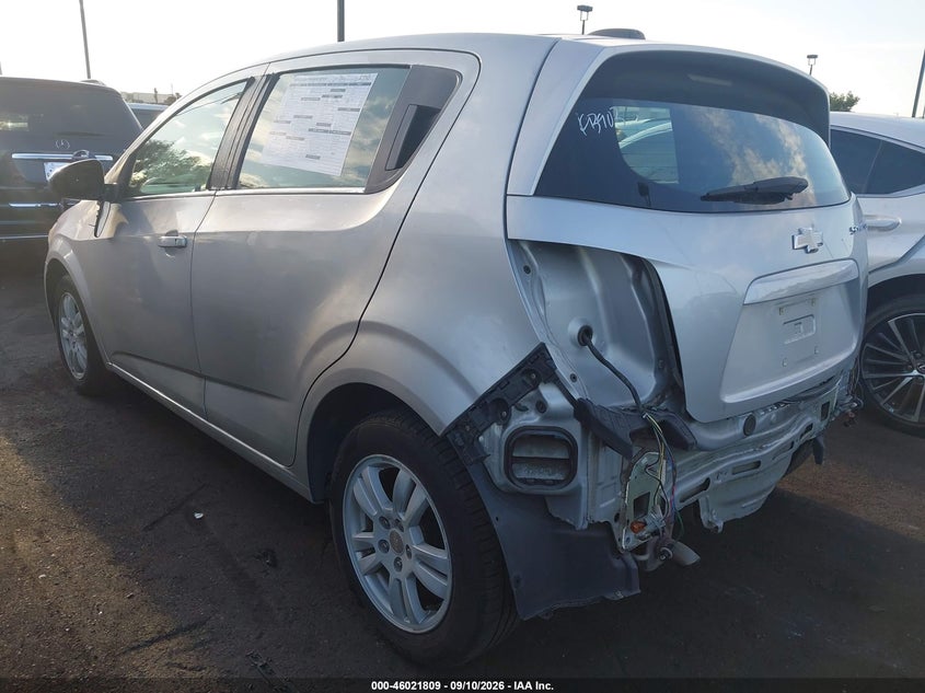 Vin: 1g1jc6sg6f4207401, lot: 46521200, chevrolet sonic lt auto 20153
