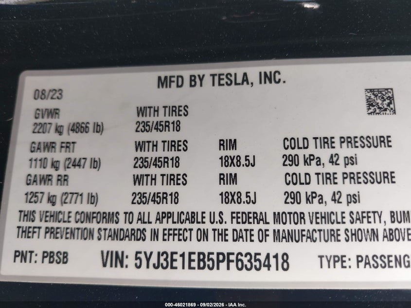 TESLA MODEL 3 - zdjęcie 9
