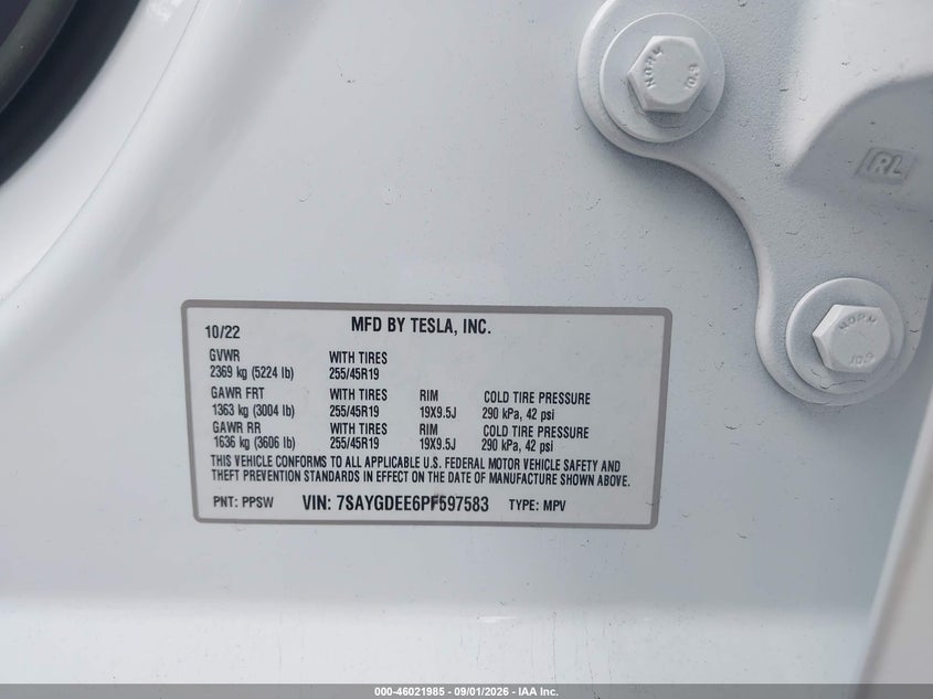 2023 TESLA MODEL Y SPORT UTILITY VEHICLE ELECTRIC