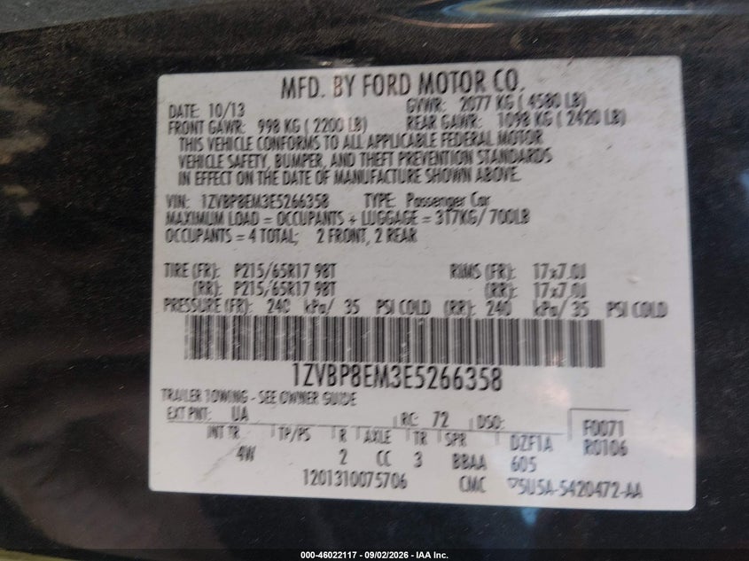 2014 FORD MUSTANG V6 PREMIUM · Фото 9