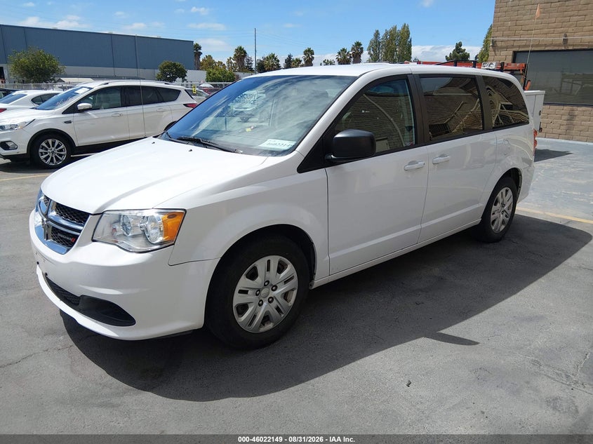 Vin: 2c4rdgbg0jr254829, lot: 46521540, dodge grand caravan se 20182