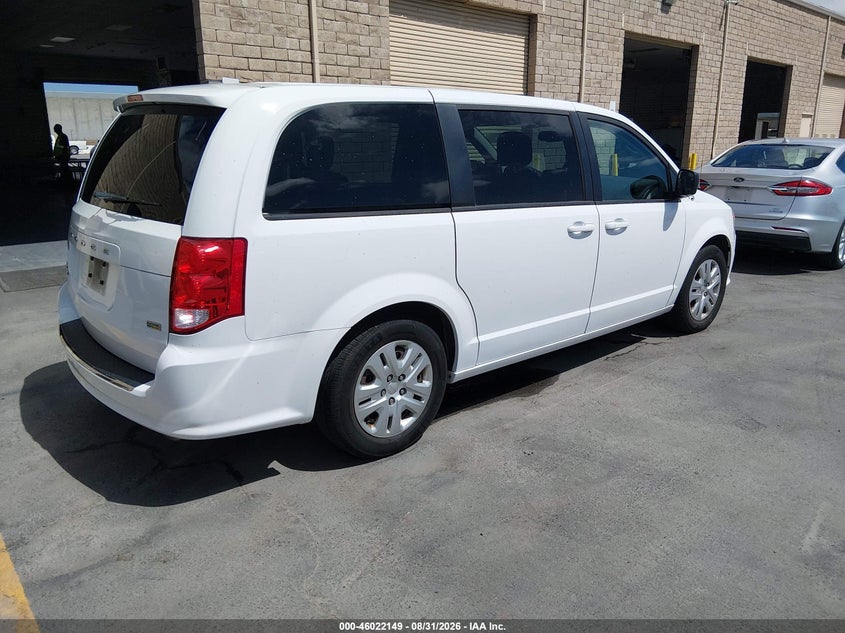 Vin: 2c4rdgbg0jr254829, lot: 46521540, dodge grand caravan se 20184