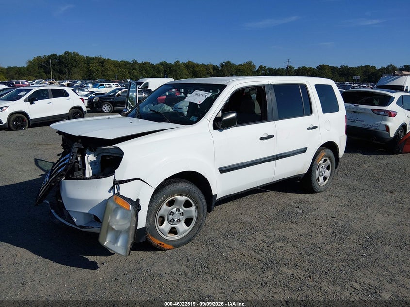Vin: 5fnyf4h20eb022166, lot: 46521910, honda pilot lx 20142