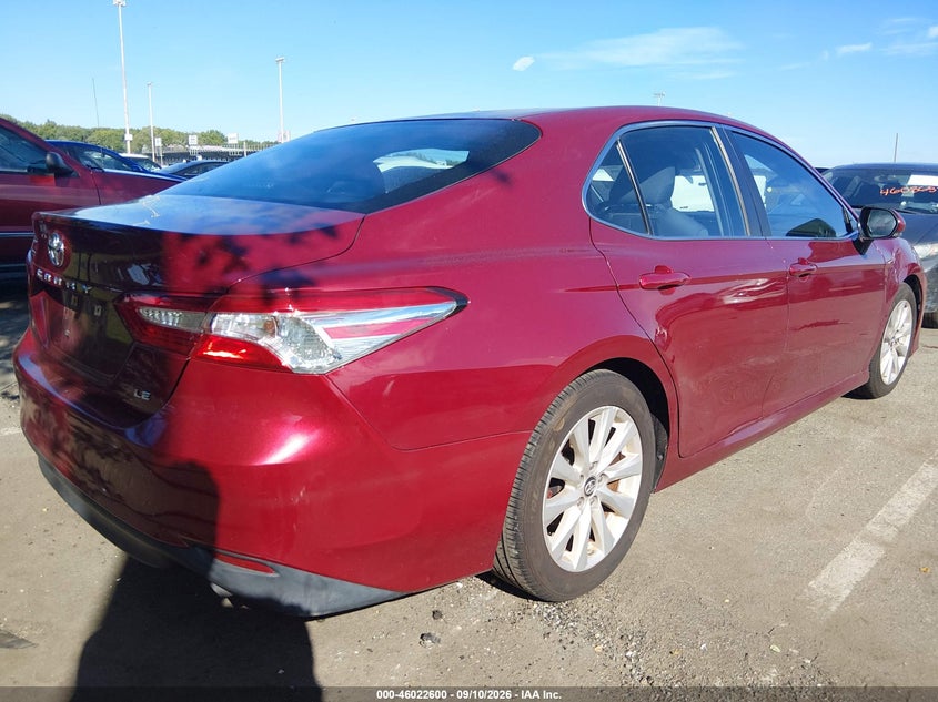 Vin: 4t1b11hk7ju612235, lot: 46521991, toyota camry le 20184