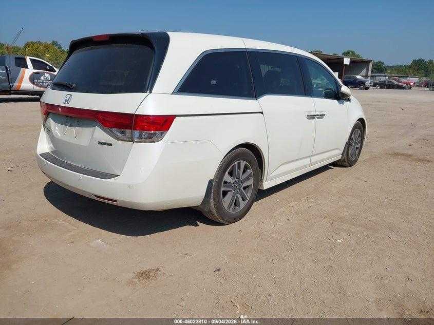 Vin: 5fnrl5h91fb040483, lot: 46522201, honda odyssey touring/touring elite 20154