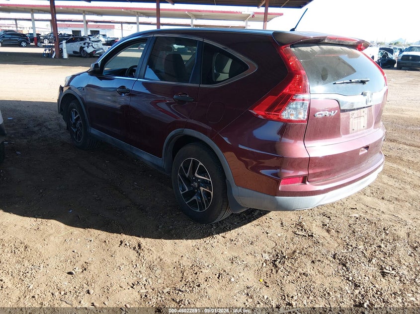 2016 HONDA CR-V SPORT UTILITY VEHICLE 2.4L I-4 DI, DOHC, VVT, REGULAR , 185HP