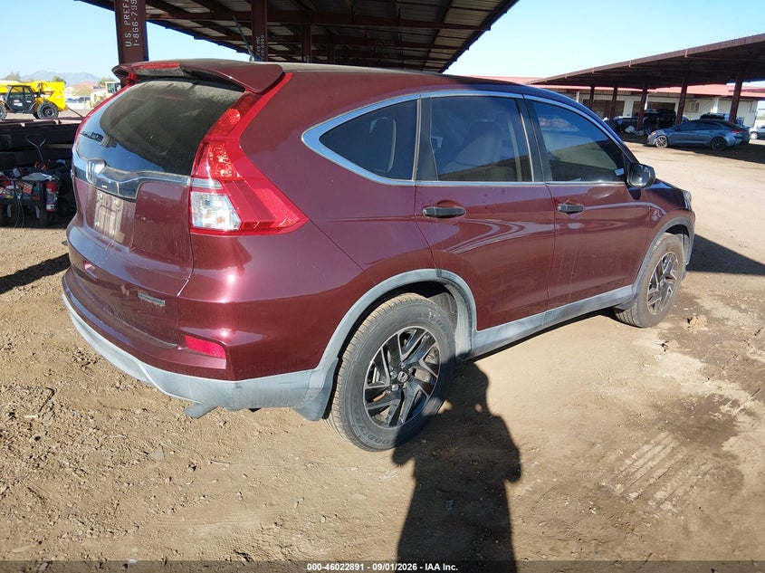 2016 HONDA CR-V SPORT UTILITY VEHICLE 2.4L I-4 DI, DOHC, VVT, REGULAR , 185HP
