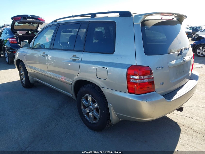 2003 TOYOTA HIGHLANDER SPORT UTILITY VEHICLE 3.0L V-6 DOHC, VVT, REGULAR , 220HP