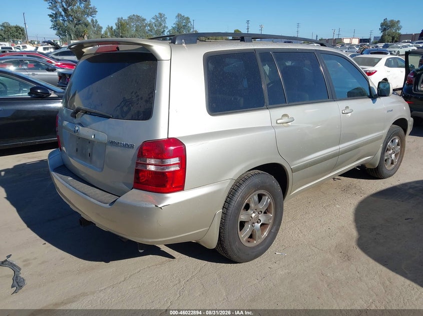 2003 TOYOTA HIGHLANDER SPORT UTILITY VEHICLE 3.0L V-6 DOHC, VVT, REGULAR , 220HP