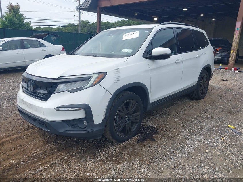 Vin: 5fnyf6h77mb011929, lot: 46522326, honda pilot awd black edition 20212