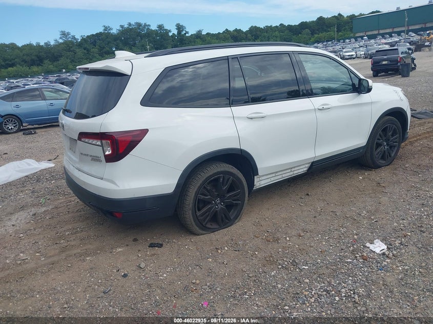 Vin: 5fnyf6h77mb011929, lot: 46522326, honda pilot awd black edition 20214