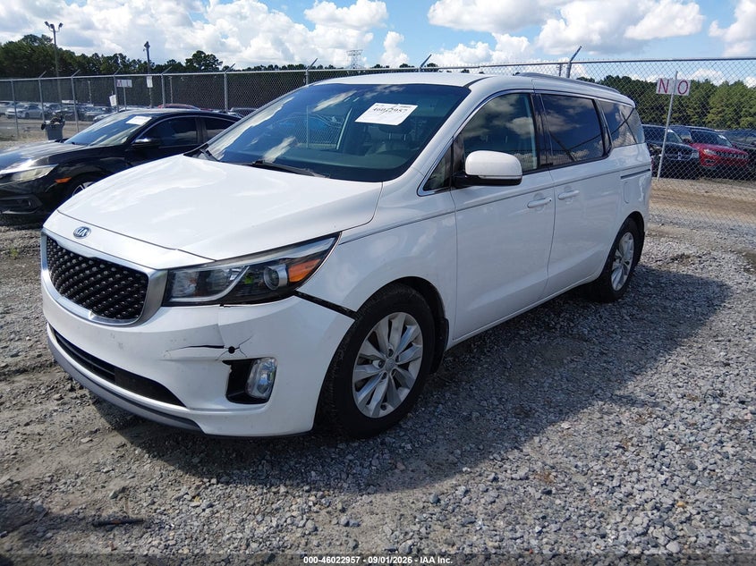 Vin: kndmc5c1xj6351233, lot: 46522348, kia sedona ex 20182