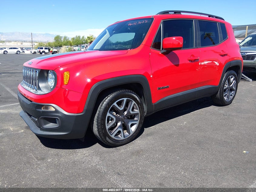 Vin: zaccjabb6jpg80559, lot: 46522468, jeep renegade latitude fwd 20182