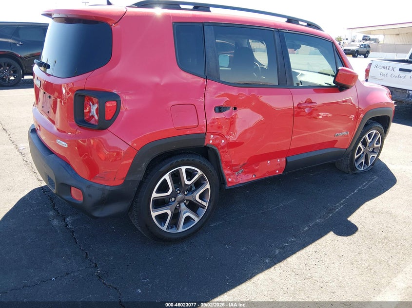Vin: zaccjabb6jpg80559, lot: 46522468, jeep renegade latitude fwd 20184
