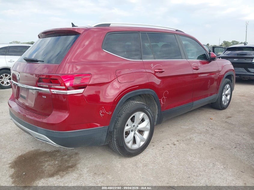 Vin: 1v2dr2ca0jc560994, lot: 46522551, volkswagen atlas 3.6l v6 se/3.6l v6 se w/technology 20184