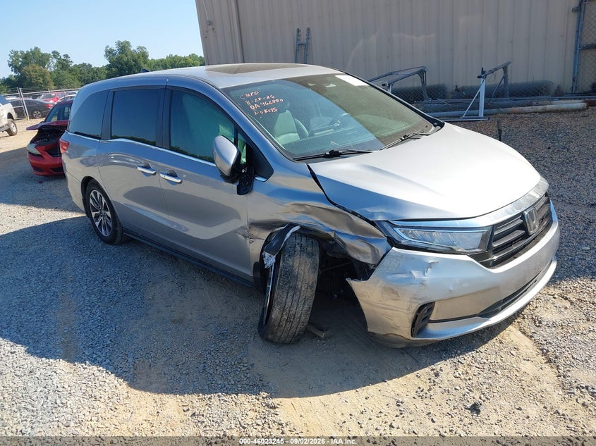 Vin: 5fnrl6h76nb019132, lot: 46522636, honda odyssey ex-l 20221