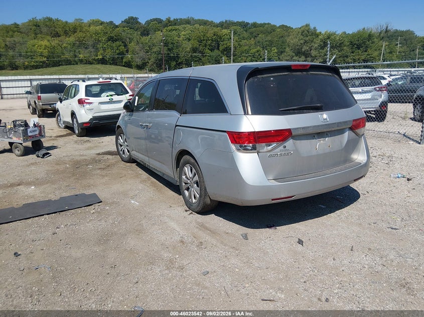 Vin: 5fnrl5h67fb027601, lot: 46522933, honda odyssey ex-l 20153