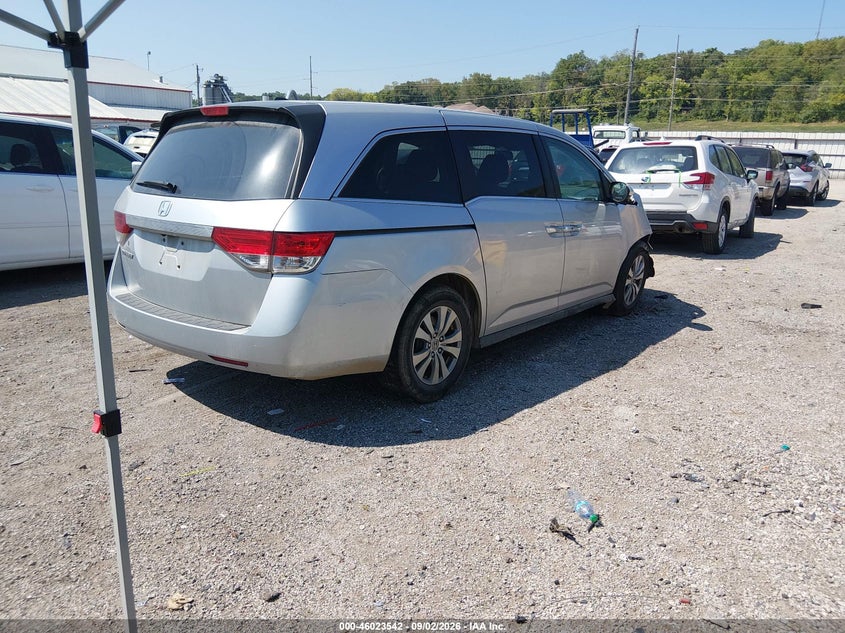 Vin: 5fnrl5h67fb027601, lot: 46522933, honda odyssey ex-l 20154