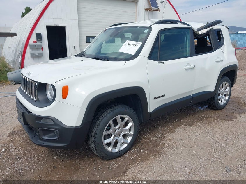 Vin: zaccjbbt7gpc50997, lot: 46523348, jeep renegade latitude 20162