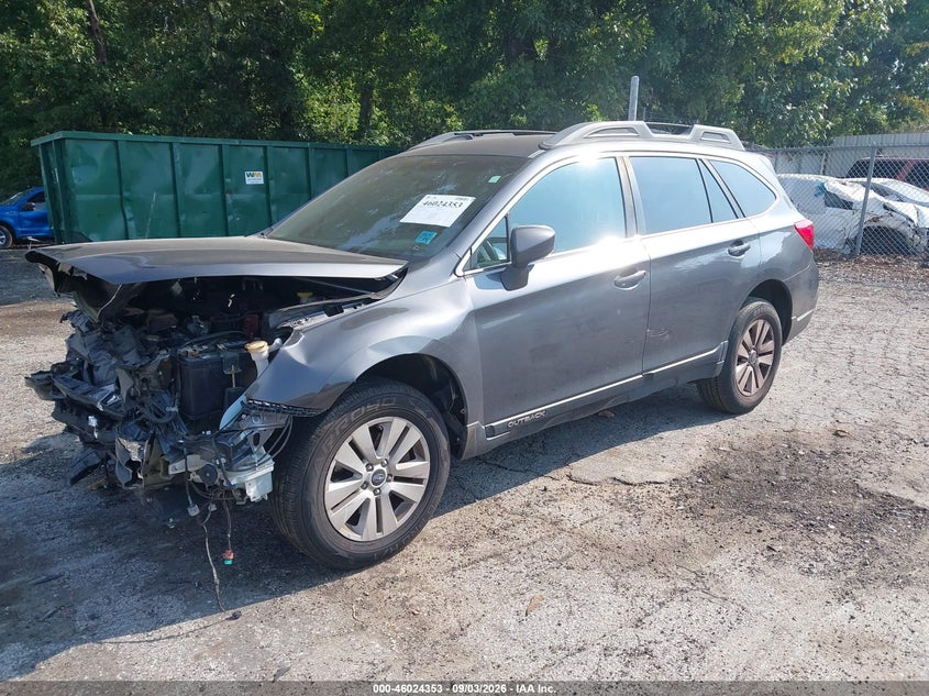 Vin: 4s4bsacc0j3303242, lot: 46523744, subaru outback 2.5i premium 20182