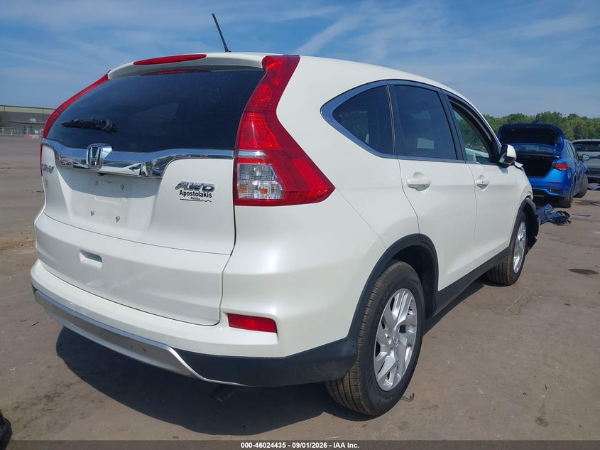 Vin: 5j6rm4h5xfl078144, lot: 46523826, honda cr-v ex 20154