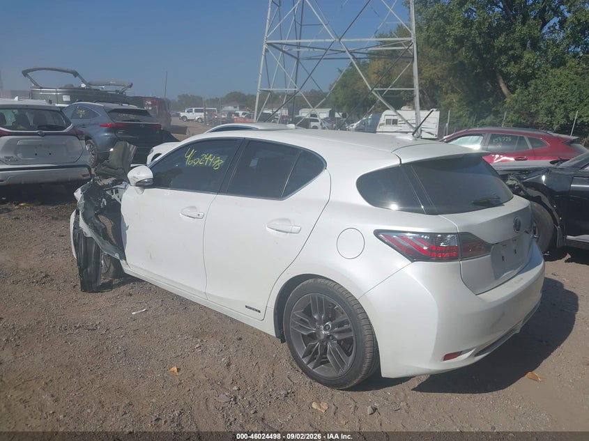 Vin: jthkd5bh1c2105599, lot: 46523889, lexus ct 200h premium 20123