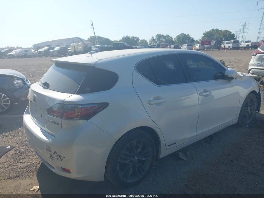 Vin: jthkd5bh1c2105599, lot: 46523889, lexus ct 200h premium 20124
