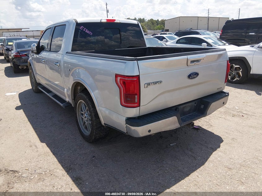 Vin: 1ftew1cf5fke58625, lot: 46524121, ford f-150 lariat 20153