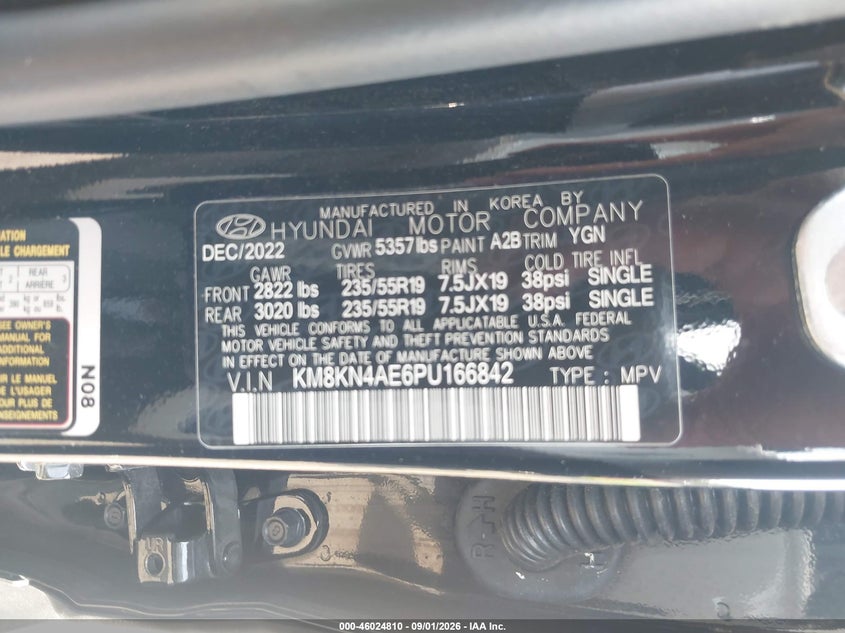 HYUNDAI IONIQ 5 2023 VIN KM8KN4AE6PU166842