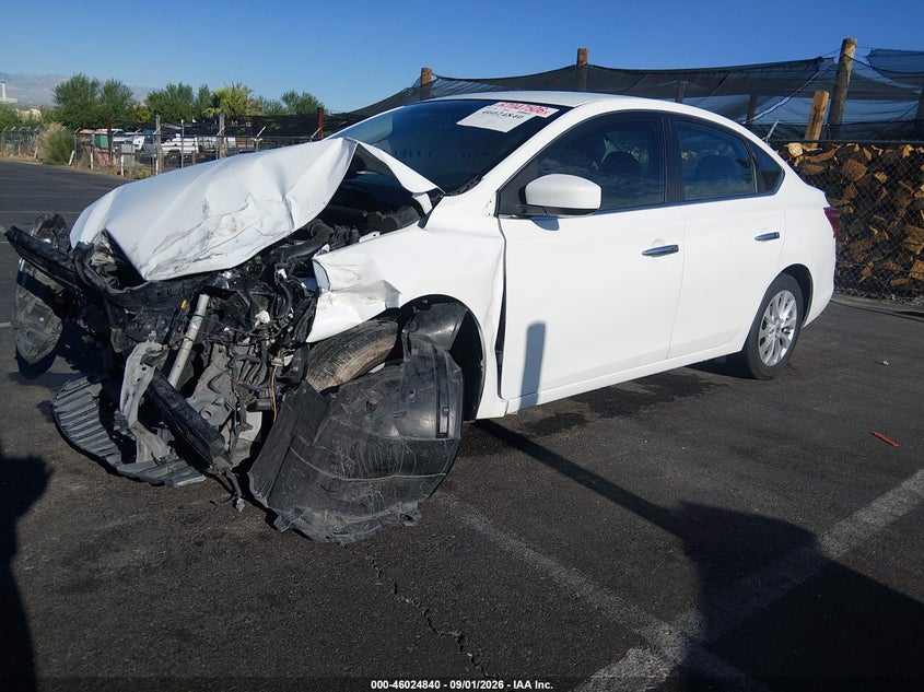 2019 Nissan Sentra, Удар спереду, IAAI, VIN 3N1AB7AP7KY447455 — фото 2