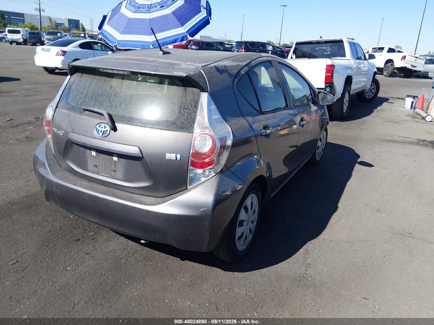 Vin: jtdkdtb34c1517287, lot: 46524281, toyota prius c three 20124