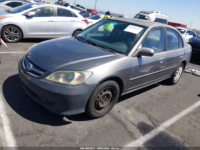 2005 Honda Civic, Удар ззаду, IAAI, VIN 2HGES26895H510800 — фото 2