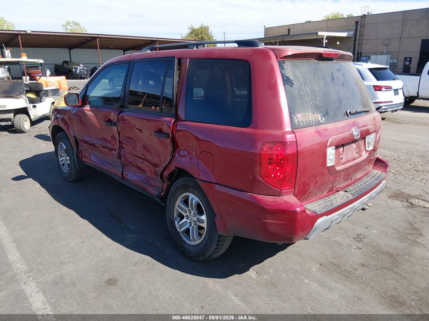 HONDA PILOT 2005 VIN 2HKYF18525H515132