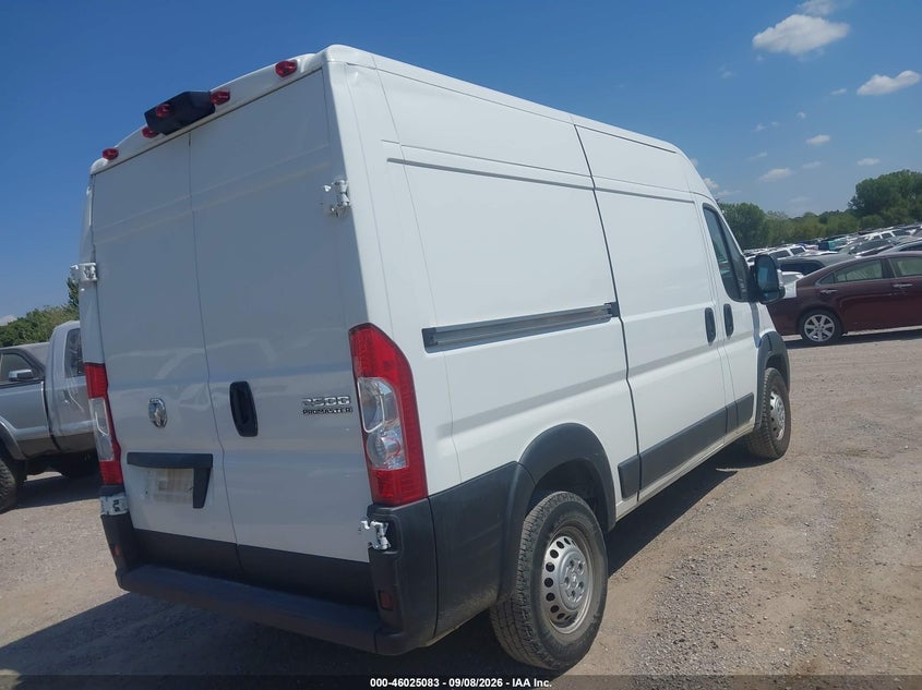 Vin: 3c6lrvcg9re126510, lot: 46524474, ram promaster 2500 tradesman high roof 136 wb w/pass seat 20244