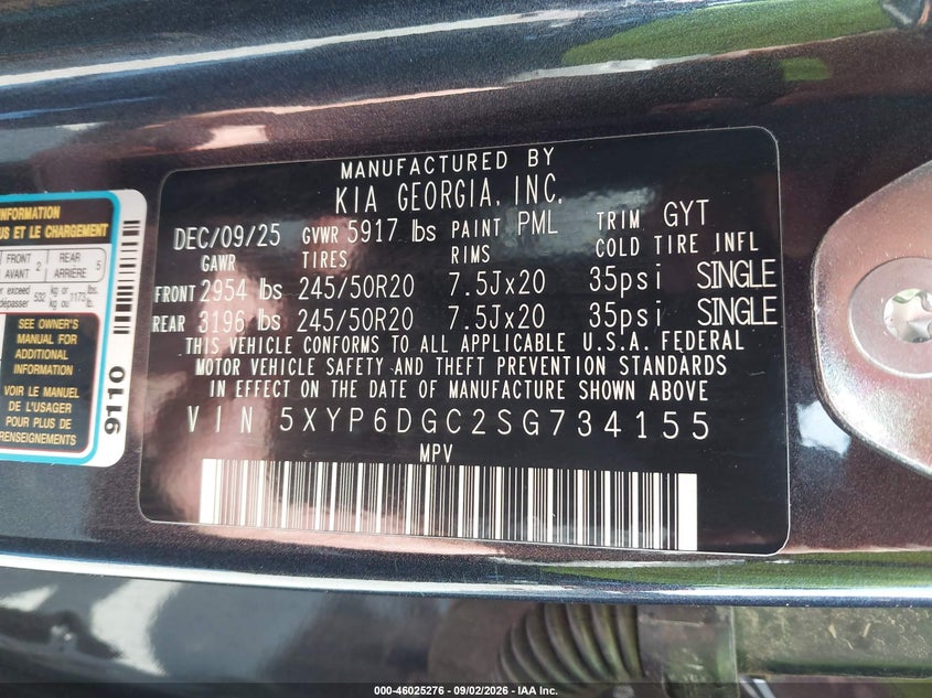 2025 KIA TELLURIDE S · Фото 9