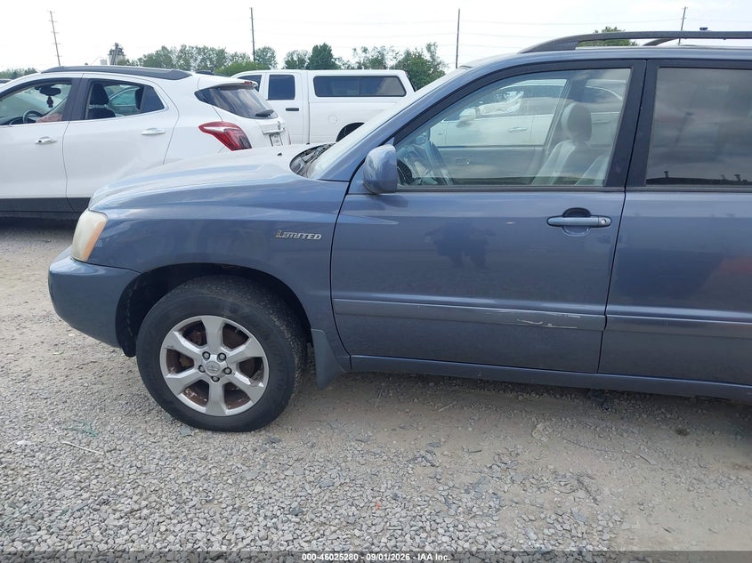 TOYOTA HIGHLANDER 2002 VIN JTEHF21A920049880