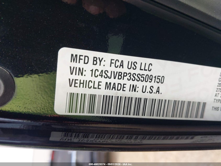 2025 JEEP WAGONEER SPORT UTILITY VEHICLE 3.0L I-6 DI, DOHC, VVT, TURBO, 420HP
