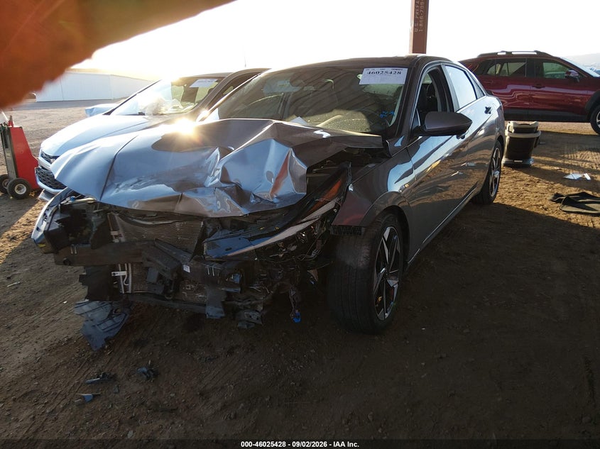 2022 Hyundai Elantra Hybrid Limited, Front End, IAAI, VIN KMHLN4AJ0NU030687 — photo 2