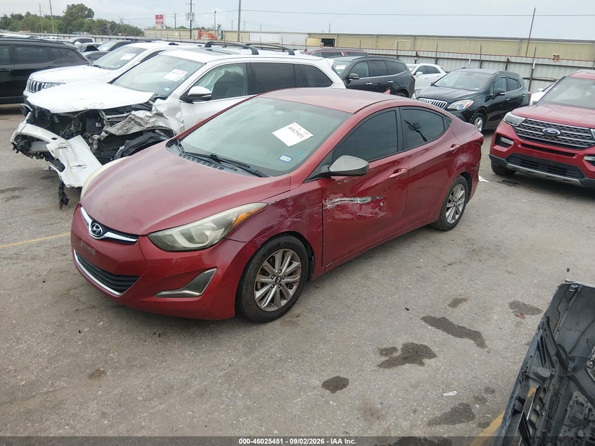2014 Hyundai Elantra, Лівий бік, IAAI, VIN 5NPDH4AE2EH469385 — фото 2