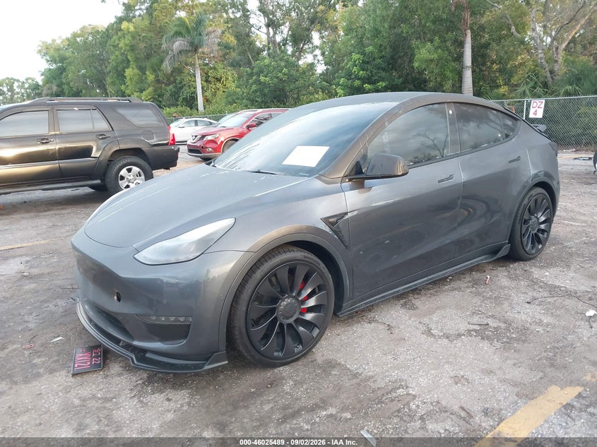 Vin: 7saygdef8nf336736, lot: 46524880, tesla model y performance dual motor all-wheel drive 20222