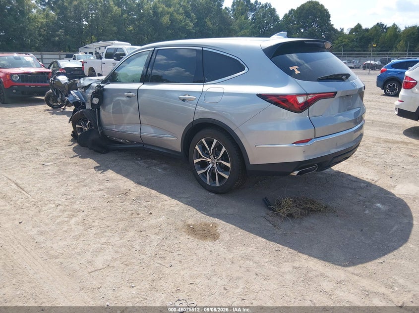 Vin: 5j8yd9h48nl005022, lot: 46524903, acura mdx technology package 20223