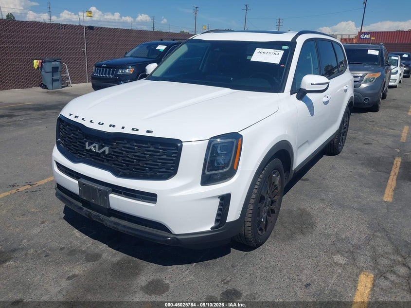 Vin: 5xyp3dhc4ng319799, lot: 46525175, kia telluride ex 20222