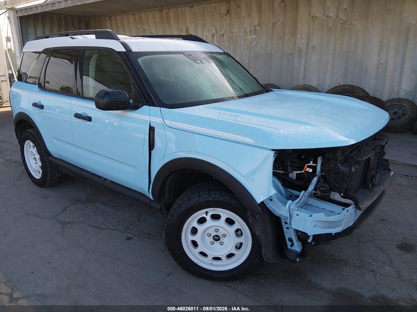 2024 Ford Bronco Sport Heritage, Перёд, IAAI, VIN 3FMCR9G61RRF58921