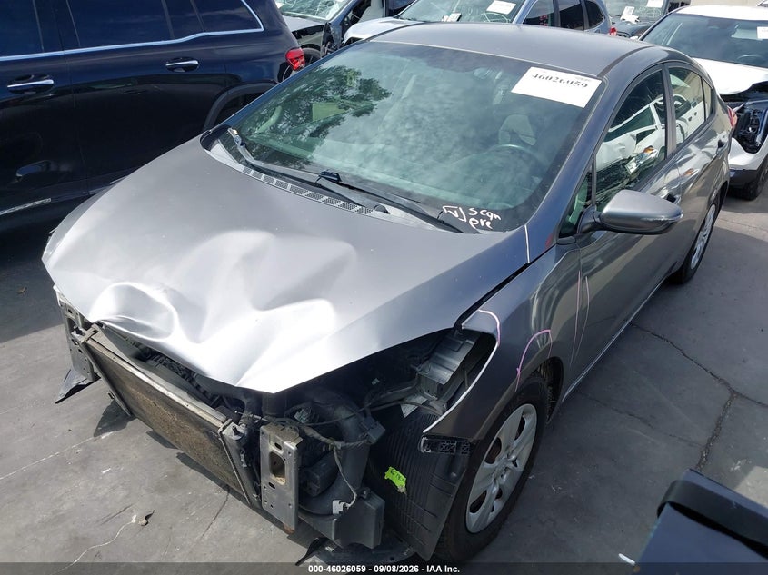 Vin: knafx4a60g5549160, lot: 46525450, kia forte lx 20162